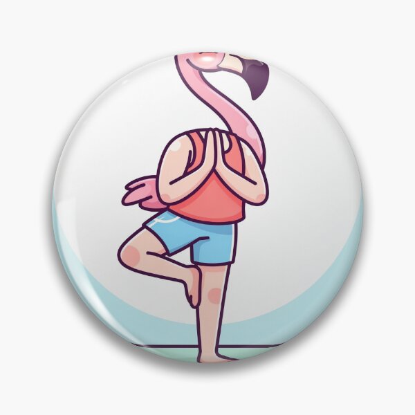 Item preview, Flamingo Yoga Balance Instructor Funny Art designed and sold by PictorialWhimsy.