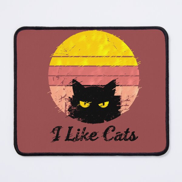 Item preview, I Like Cats Black Cat Retro Vintage Sunset designed and sold by AstronautMerch.