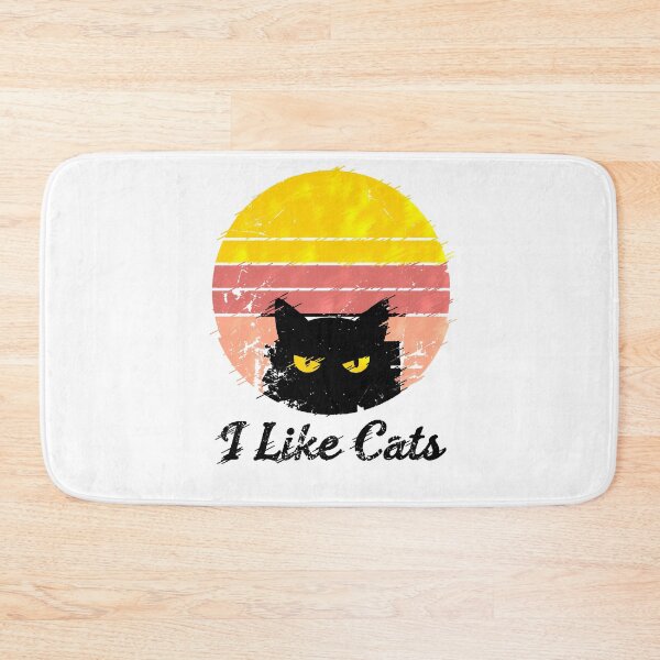 Item preview, I Like Cats Black Cat Retro Vintage Sunset designed and sold by AstronautMerch.