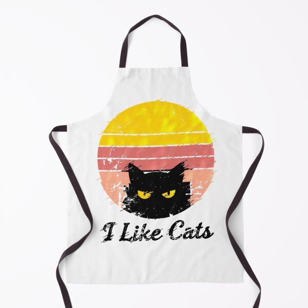 Item preview, I Like Cats Black Cat Retro Vintage Sunset designed and sold by AstronautMerch.