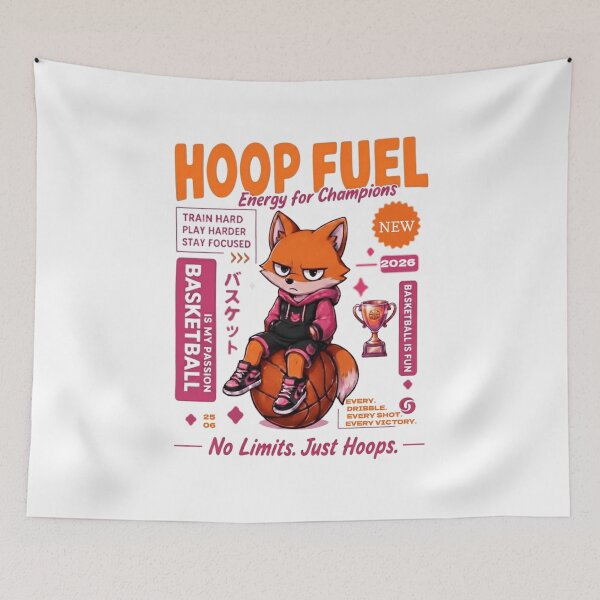 Item preview, Cool fox plays basketball sport design designed and sold by Ahmedsyde.