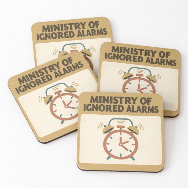 Item preview, Ministry of Ignored Alarms Retro Poster designed and sold by PictorialWhimsy.
