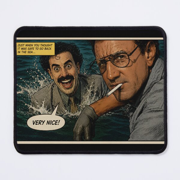 Item preview, Jaws vs Borat designed and sold by Wanderdreaming.