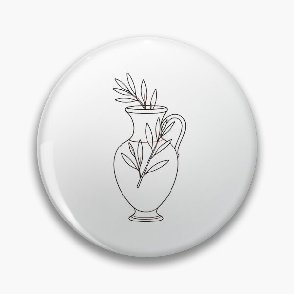 Item preview, Minimalist Olive Branch and Pitcher Line Art designed and sold by Gallery-yuuna .