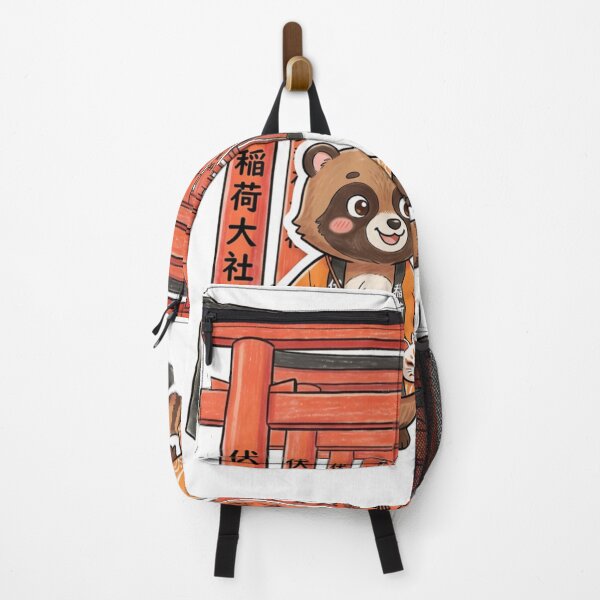 Item preview, Cute Tanuki at Kyoto Fushimi Inari - Matching Happi Coat Japanese Raccoon Travel Art designed and sold by TaiwanMemory.