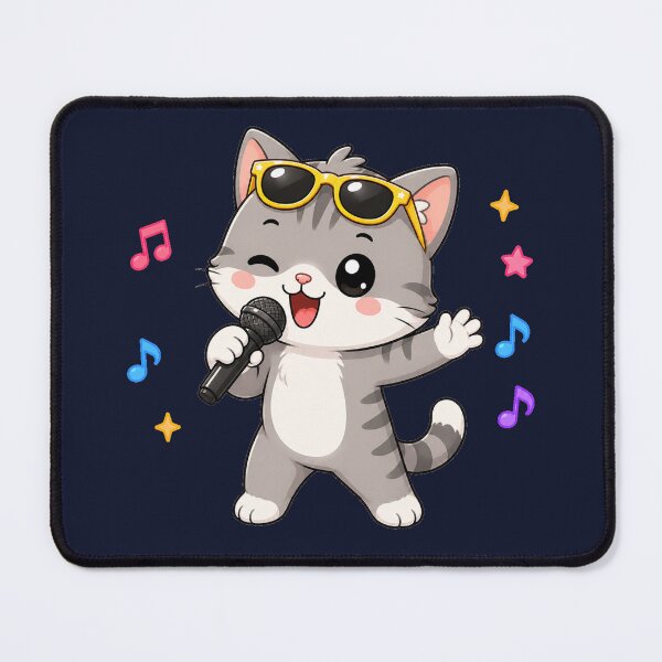 Item preview, Cute Cat Singing Karaoke Microphone Cartoon Music designed and sold by Seculinator.