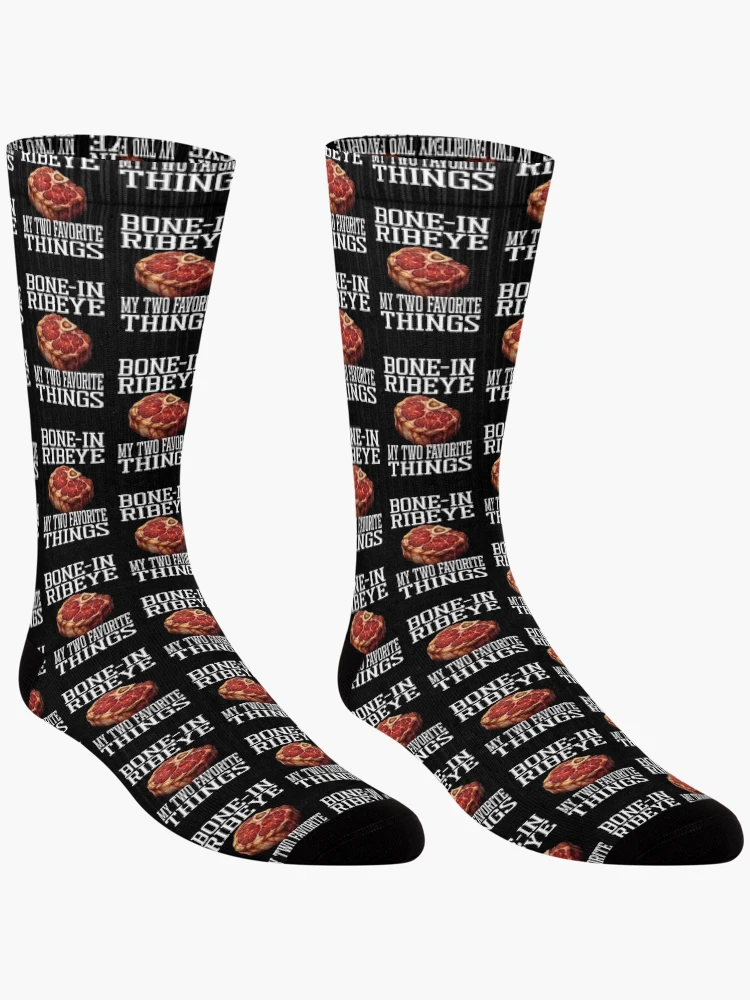 Thumbnail 3 of 5, Socks, Bone In Ribeye My Two Favorite Things designed and sold by TheEndDesign.