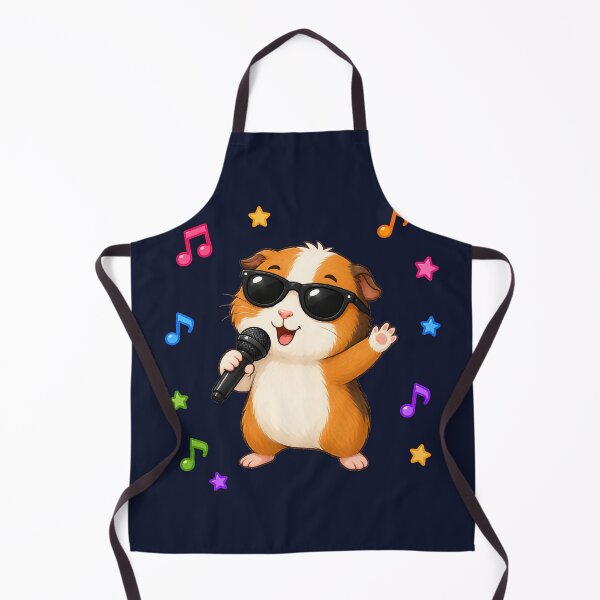 Aperçu de l'œuvre Cute Guinea Pig Singing Karaoke Microphone Music créée et vendue par Seculinator.