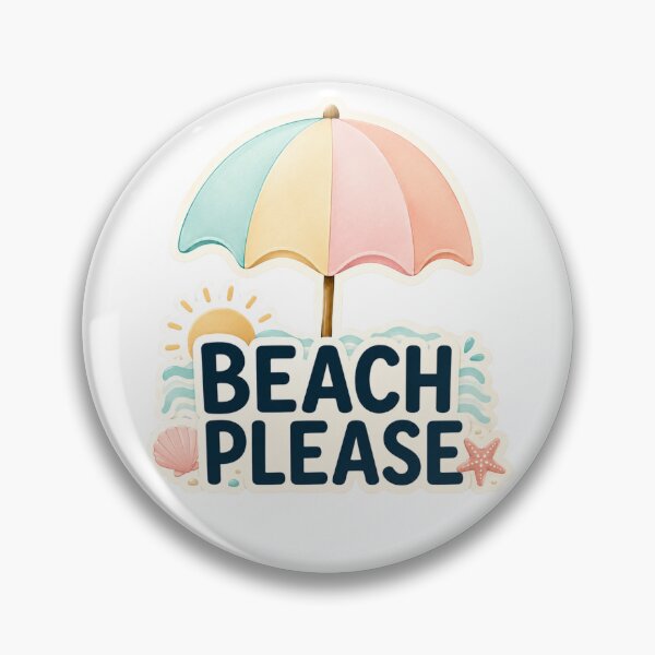 Item preview, Beach, please! – Retro sticker design for summer beach umbrella. designed and sold by FusiTink.