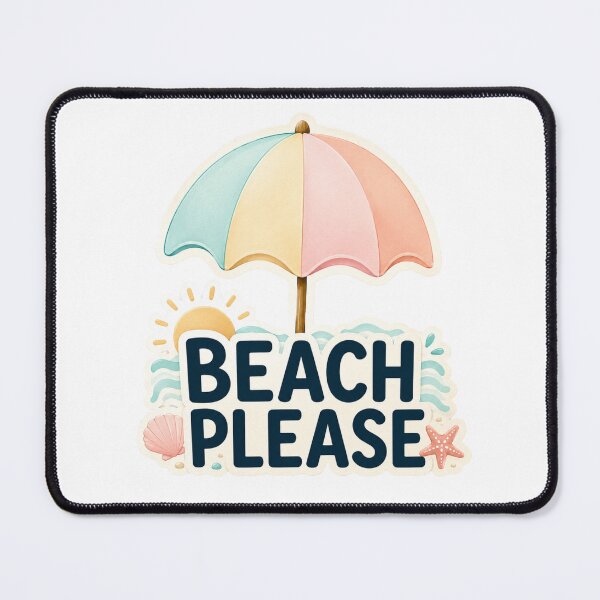 Item preview, Beach, please! – Retro sticker design for summer beach umbrella. designed and sold by FusiTink.