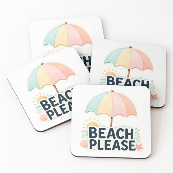 Item preview, Beach, please! – Retro sticker design for summer beach umbrella. designed and sold by FusiTink.