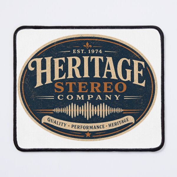 Item preview, Heritage Stereo Company - Vintage Audio Brand designed and sold by JustResultsCo.