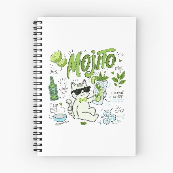 Item preview, Cool Cat Mojito Recipe Design designed and sold by JeLoTall.