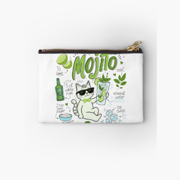 Item preview, Cool Cat Mojito Recipe Design designed and sold by JeLoTall.