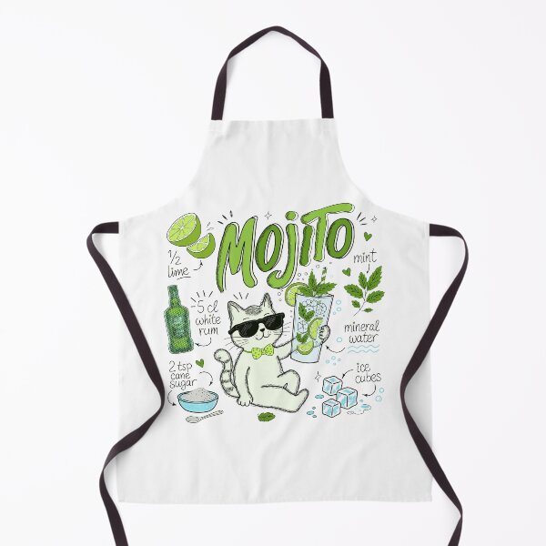 Item preview, Cool Cat Mojito Recipe Design designed and sold by JeLoTall.