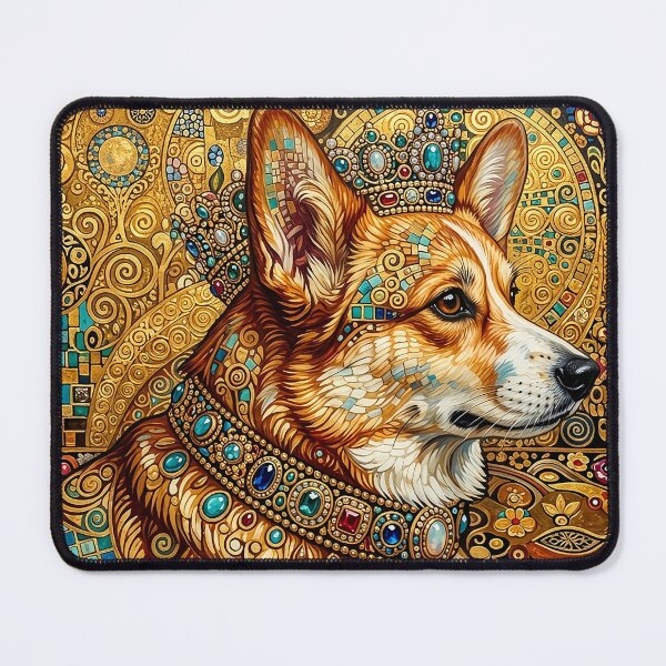 Item preview, Golden Ornate Corgi Byzantine Art Portrait designed and sold by Lovely Elen.