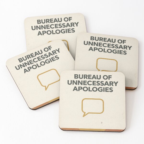 Item preview, Bureau of Unnecessary Apologies Retro Poster designed and sold by PictorialWhimsy.