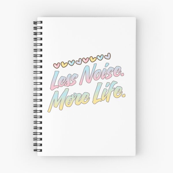 Item preview, Mindfulness Quote Less Noise More Life Pastel Aesthetic designed and sold by aestheticsoft01.