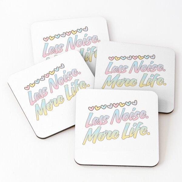 Item preview, Mindfulness Quote Less Noise More Life Pastel Aesthetic designed and sold by aestheticsoft01.