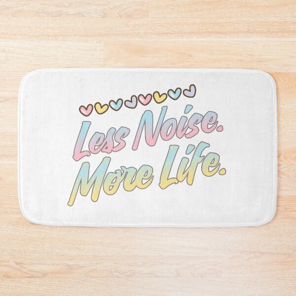Item preview, Mindfulness Quote Less Noise More Life Pastel Aesthetic designed and sold by aestheticsoft01.