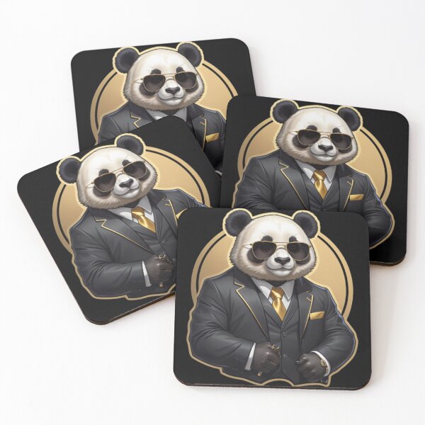 Item preview, The Panda Boss in Luxury Black Suit designed and sold by Kochainn.
