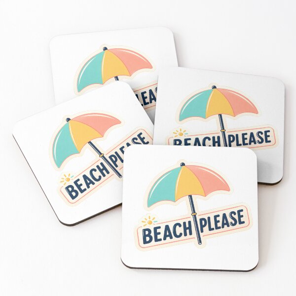Item preview, Beach, please: cute and colorful summer quote design for the beach. designed and sold by FusiTink.