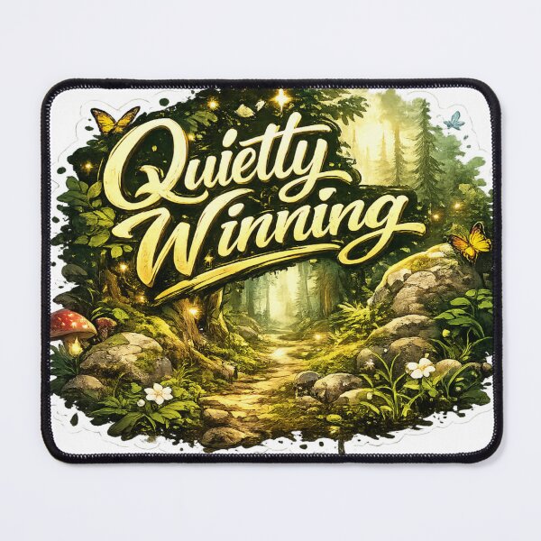 Item preview, Quietly Winning – Silent Success Sticker designed and sold by Genzfirevibes.