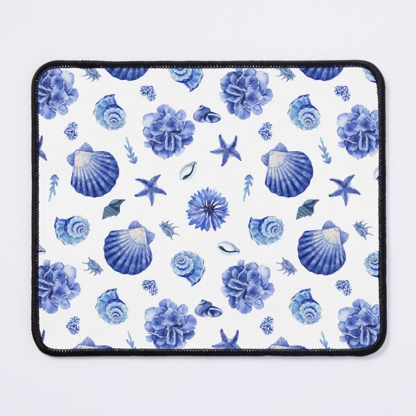 Item preview, Ocean Blue Shell Nautical Watercolor Illustration designed and sold by moodaera.
