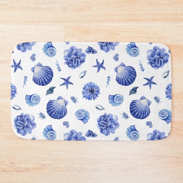 Item preview, Ocean Blue Shell Nautical Watercolor Illustration designed and sold by moodaera.