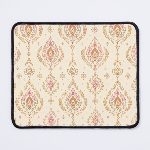 Item preview, Vintage Soft Pink Thai Lotus Pattern designed and sold by 0606PM.