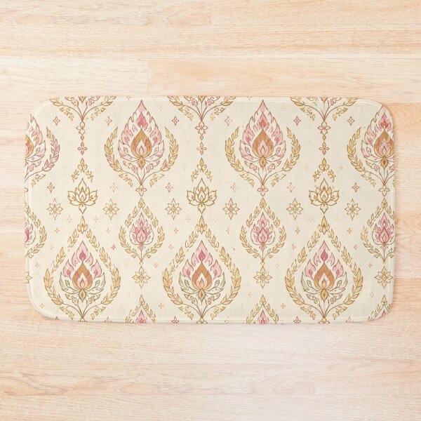 Item preview, Vintage Soft Pink Thai Lotus Pattern designed and sold by 0606PM.