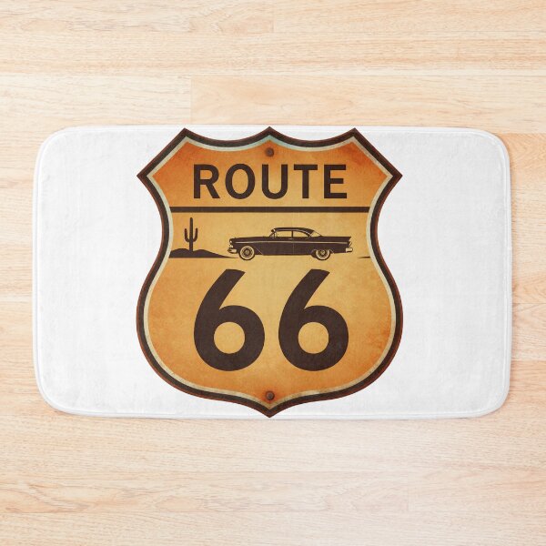 Item preview, Vintage Route 66 Road Sign Classic Car designed and sold by Gallery-yuuna .