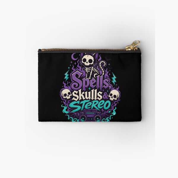 Item preview, Spells, Skulls & Stereo – Cute Skeleton Cat Halloween Vibes designed and sold by Creative Owlet.