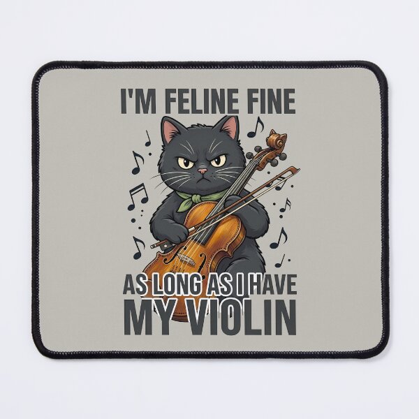 Item preview, Black Cat Plays The Violin - Violin Quotes designed and sold by Art-Arcade6.