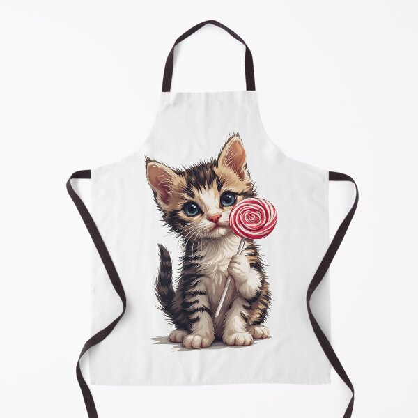 Item preview, Cute Kitten with Lollipop | Kawaii Cat Illustration designed and sold by Muayad Al-Farhan.