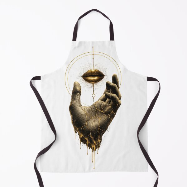 Item preview, Desire – Surreal Hand & Golden Lips | Minimal Dark Art designed and sold by Hamlali-Studio.