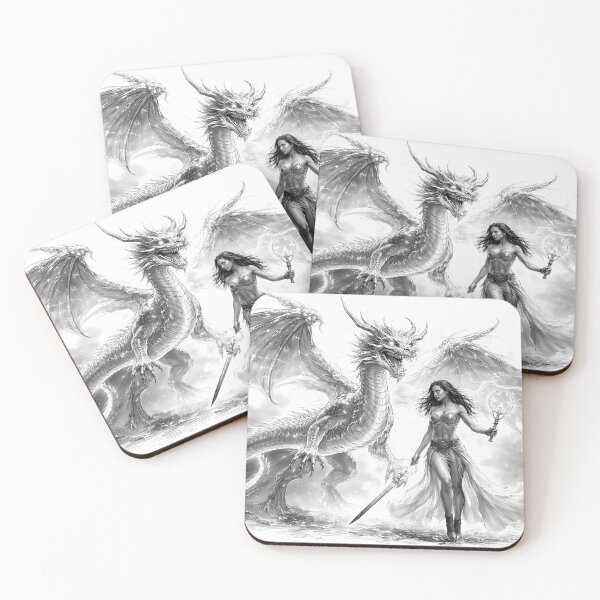 Item preview, Warrior Woman and Dragon designed and sold by cuprum.
