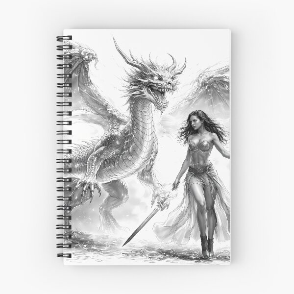 Item preview, Warrior Woman and Dragon designed and sold by cuprum.
