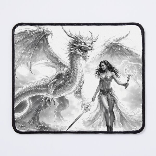 Item preview, Warrior Woman and Dragon designed and sold by cuprum.