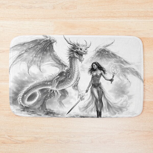 Item preview, Warrior Woman and Dragon designed and sold by cuprum.