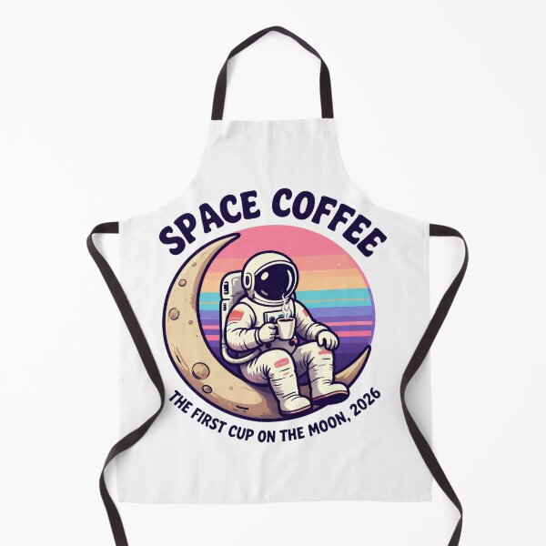 Item preview, Retro Space Coffee Astronaut on the Moon designed and sold by Gallery-yuuna .