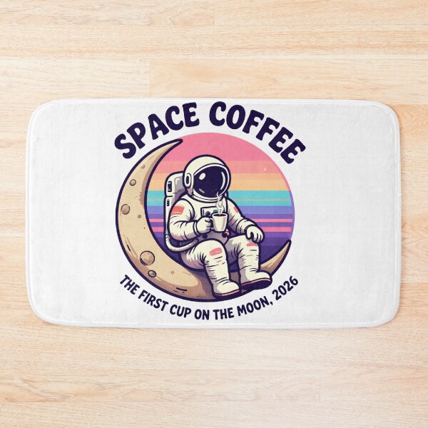 Item preview, Retro Space Coffee Astronaut on the Moon designed and sold by Gallery-yuuna .