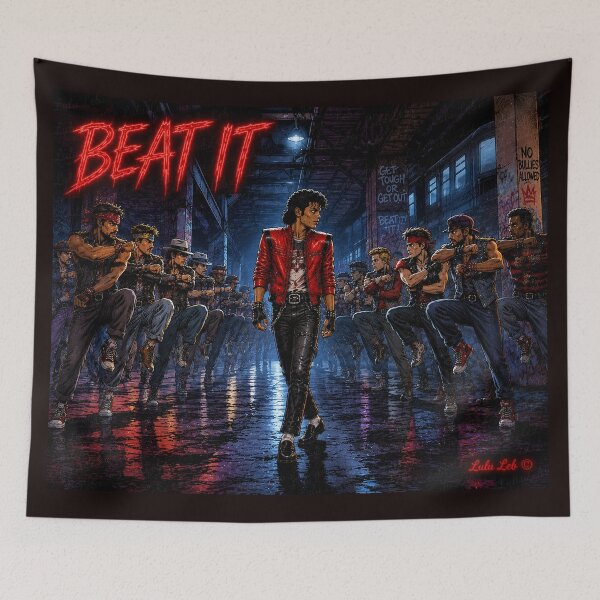 Item preview, Beat It - Michael Jackson - Cartoon  Tribute designed and sold by LuluLeb.