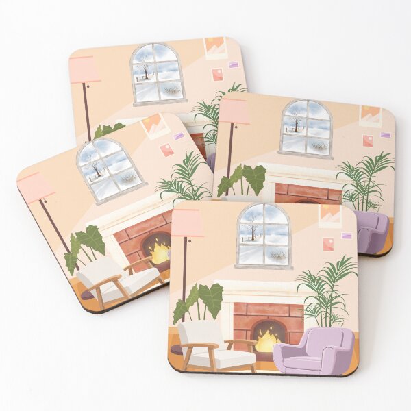 Item preview, Warm cosy vibes pink living room designed and sold by thefrenchyviet.