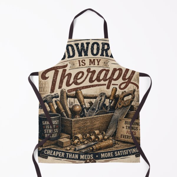 Item preview, Woodworking Is My Therapy Funny Carpenter Vintage designed and sold by Baza-nowosci.