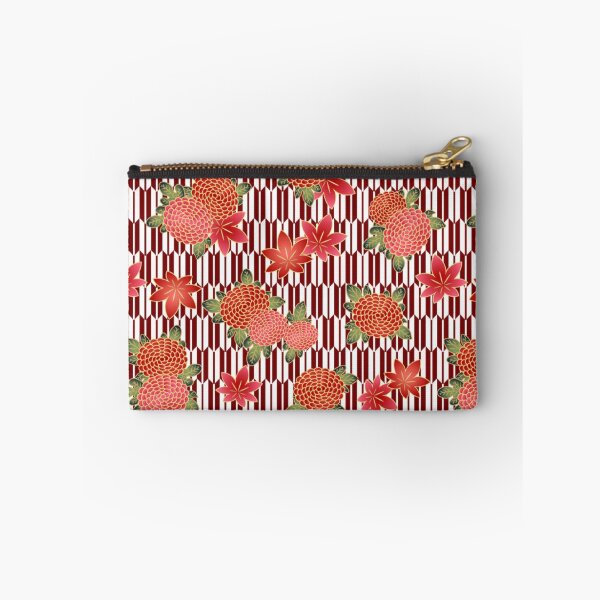 Item preview, Japanese Yagasuri Arrow with Chrysanthemum and Autumn Leaves Pattern designed and sold by vekotpu.