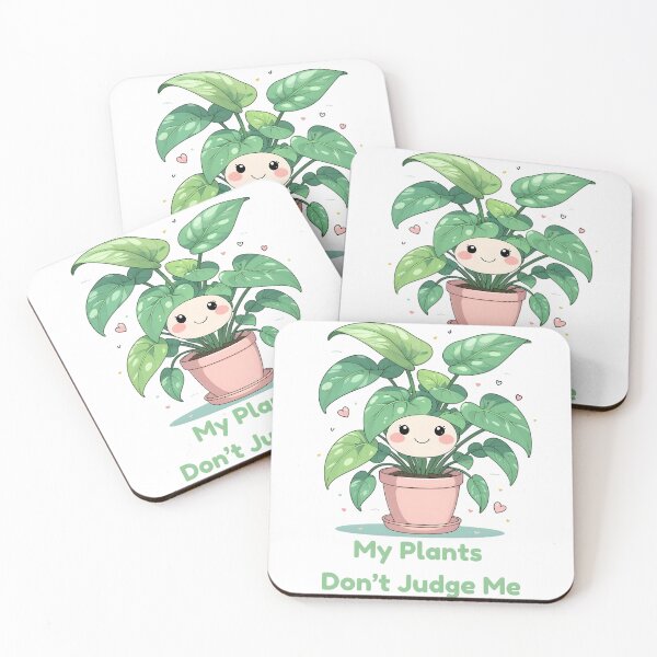 Item preview, My Plants Don't Judge Me Cute Kawaii Sticker designed and sold by KooksStudio.