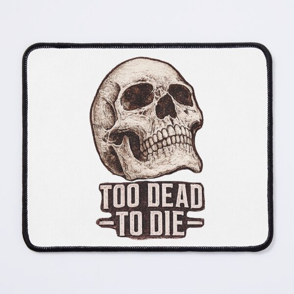 Item preview, Too Dead To Die Skull Vintage Design, Gothic Skeleton Graphic, Dark Aesthetic Biker Tee designed and sold by Bigohobi.