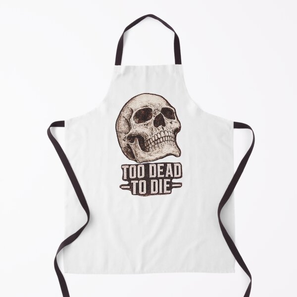Item preview, Too Dead To Die Skull Vintage Design, Gothic Skeleton Graphic, Dark Aesthetic Biker Tee designed and sold by Bigohobi.