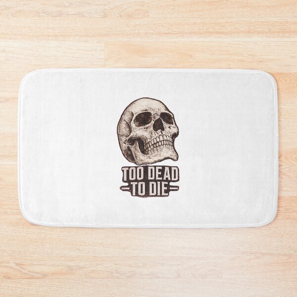 Item preview, Too Dead To Die Skull Vintage Design, Gothic Skeleton Graphic, Dark Aesthetic Biker Tee designed and sold by Bigohobi.